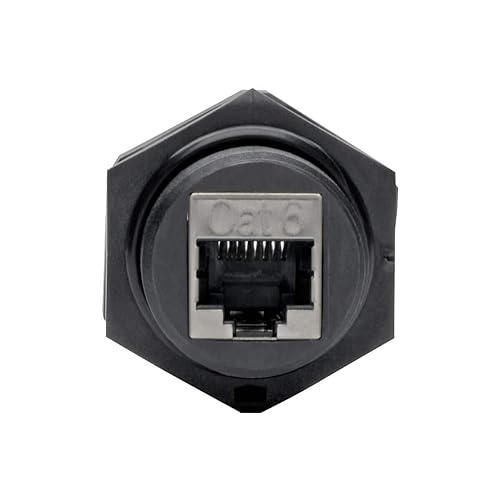 Tripp Lite RJ45 Bulkhead Coupler Cat5/Cat6 F/F Shielded Industrial Dust Cap