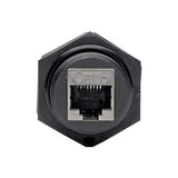 Tripp Lite RJ45 Bulkhead Coupler Cat5/Cat6 F/F Shielded Industrial Dust Cap