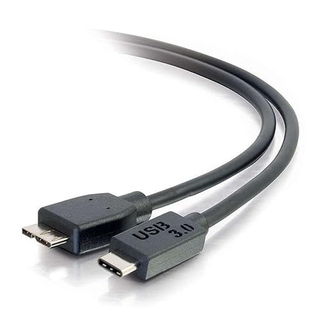 Legrand - C2G USB 3.0 Cable, USB C to Micro B Cable, Black Data Transfer Cable, 10 Foot C2G USB Cable, 1 Count, C2G 28864 Type C to Micro B 10 Feet