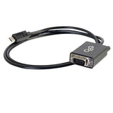 C2G 29470 USB 2.0 USB-C to DB9 Serial RS232 Adapter Cable, TAA Compliant, Black (3.28 Feet, 1 Meter)