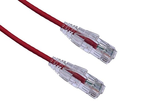 Axiom 3FT CAT6A BENDNFLEX Ultra-Thin SNAGLESS Patch Cable 650MHZ (RED)