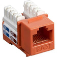 Black Box Cat6 Value Line Keystone Jack, Orange, 25-Pack