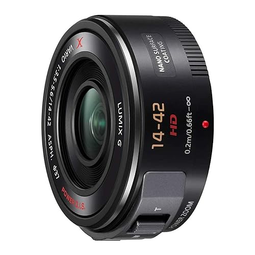 Panasonic HPS14042K Lumix G X Vario PZ 14-42mm/F3.5-5.6 Aspherical/Power Optical Image Stabilized Zoom Lens (Black)