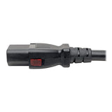 Tripp Lite Computer Power Cord Extension (C14 to C13 Power Cord), Heavy Duty, Locking C13 Connector, 15A, 100-250V, 14AWG, 6 ft. (P005-L06)