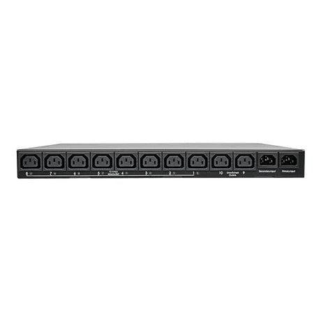 Tripp Lite Metered PDU with ATS, 2/2.4KW Single Phase, 200/240V, 2 C14 Input, 3.6M Cords, TAA (PDUMH15HVAT) Metered + ATS