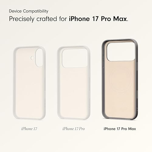 Beats iPhone 17 Pro Max Kickstand Case with MagSafe & Camera Control, Built in Stand & Lanyard, Matte Finish with Microfibre Lining – Granite Grey iPhone 17 Pro Max Kickstand Granite Grey