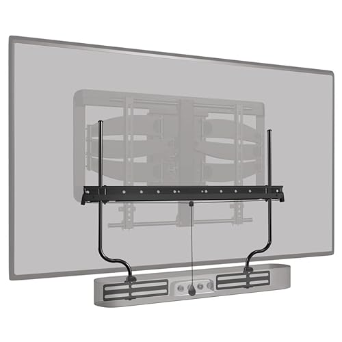 Sanus Soundbar Mount for TV Mount Bracket - Height & Depth Adjust, Moves in-Sync with TV, Supports Sound Bars Up to 20 lbs - SASB1-B1