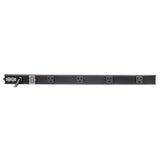 Y417U Tripp Lite 4 Right-Angle Outlet Power Strip, 6 Ft. Long Cord, Right-Angle 5-15P Plug, 24 Inches, 120V, Metal, Black (PS2404RA06B)