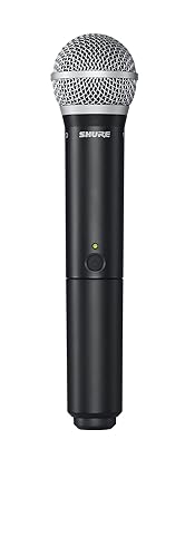 Shure BLX24/PG58 UHF Wireless Microphone System - Perfect for Church, Karaoke, Vocals - 14-Hour Battery Life, 100m Range | Includes PG58 Handheld Vocal Mic, Single Channel Receiver | H10 Band Full System H10 Band (542-572 MHz)