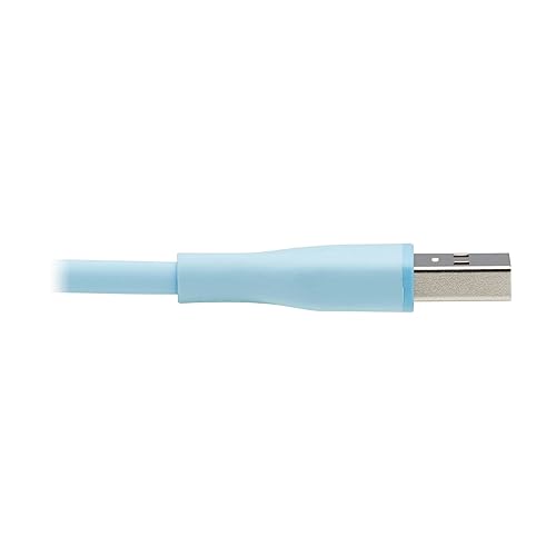 Tripp Lite Safe-IT USB-A to USB-C Charge Cable for iPhone iPad Android & More, Male-to-Male, 60W Charging, Ultra-Flexible, MFi Certified, Light Blue, 6 Feet / 1.8M, 2-Year Warranty (U038AB-006-S-LB)