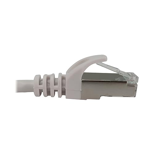 Tripp Lite Cat6a 10G Ethernet Cable, Snagless Molded Slim STP Network Patch Cable (RJ45 M/M), White, 25 Feet / 7.6 Meters, Manufacturer's Warranty (N262-S25-WH)