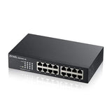 Zyxel 16-Port Gigabit Ethernet Unmanaged Switch - Fanless Design GS1100-16