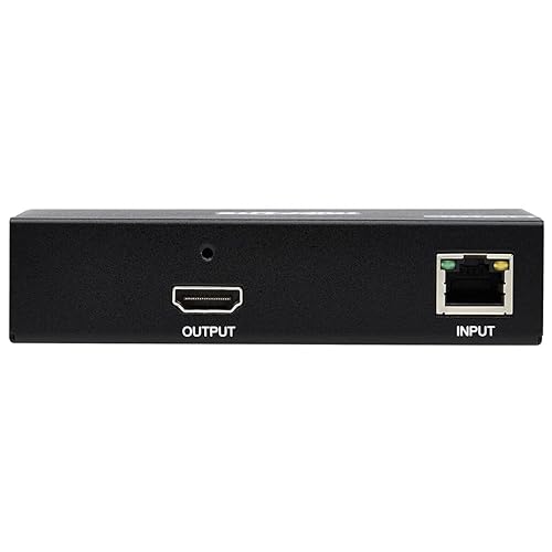 Tripp Lite HDMI Over Ethernet Cat6 Receiver - Up to 230 feet or 70.1 Meters - 4K 60Hz Video, HDR, 4:4:4, PoC, HDCP 2.2, TAA Compliant (B127A-1A0-BH)