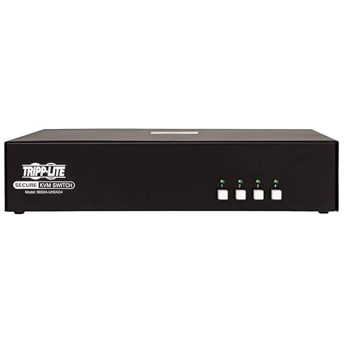 Tripp Lite Secure KVM Switch 4-Port Dual-Monitor HDMI 4K NIAP CAC PP3.0 TAA (B002A-UH2AC4)