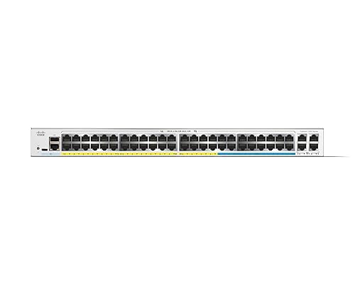 Cisco Catalyst 1300-48MGP-4X Managed Switch, 32 Port GE, 16 Port 2.5GE, PoE, 4x10GE SFP+, Limited Lifetime Protection (C1300-48MGP-4X)