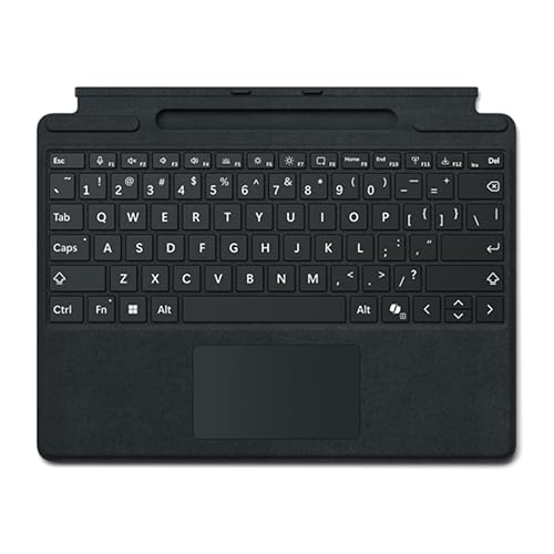 Microsoft Keyboard/Cover Case Microsoft Surface Pro 9, Surface Pro 8, Surface Pro 10, Surface Pro 11 Tablet - Black