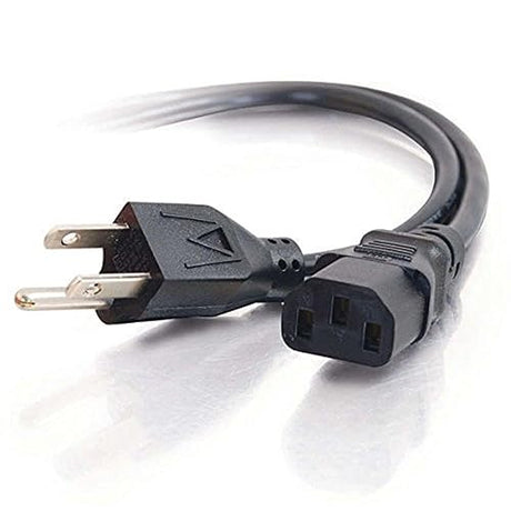 C2G Power Cord, Universal Power Cord, 16 AWG, Black, 6 Feet (1.82 Meters), Cables to Go 25545 6 Foot (Pack of 1) 16 AWG Power Cord