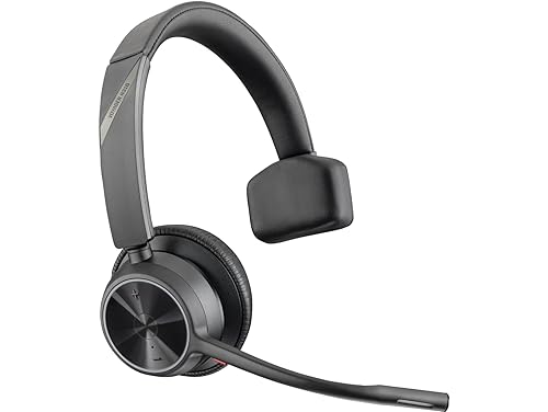 Poly Voyager 4310 USB-A Headset +BT700 dongle TAA - Google Assistant, Siri - Mono - USB Type A - Wired/Wireless - Bluetooth - 164 ft - 20 Hz to 20 kHz - On-Ear, Over-The-Head - Monaural - Supra-aural