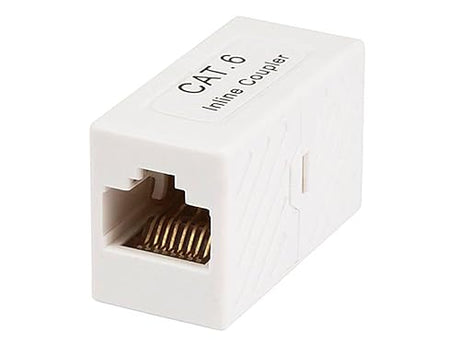 Monoprice Cat6 RJ45 Modular Inline Coupler, White Single PCS