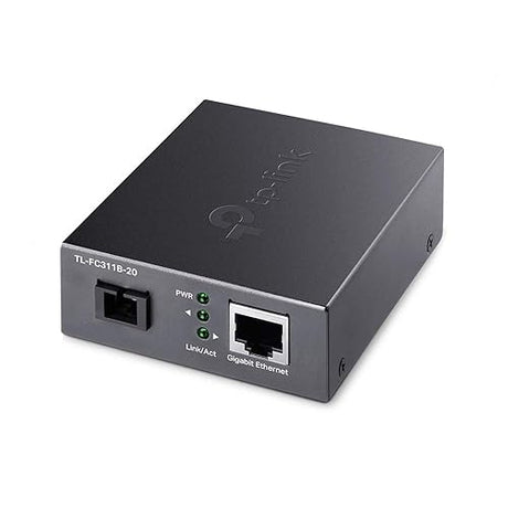 TP-Link TL-FC311B-20 | Gigabit WDM SFP to RJ45 Fiber Media Converter | Fiber to Ethernet Converter | 10/100/1000Mbps RJ45 Port to 1000Base-LX Single-Mode Fiber | Extend Fiber Distance Up to 20 km