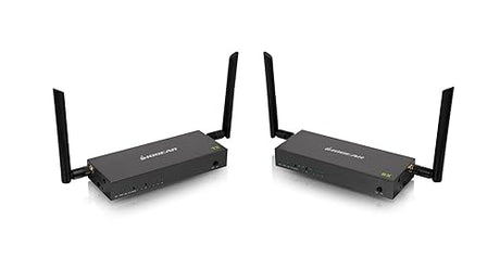 IOGEAR Long Range Wireless 4K@60 Switch/Splitter Kit, HDMI UHD 4K@60Hz, 1080p@60Hz Support, Up to 600 ft/182 m, Wireless HDMI Extender Kit, with IR, RS-232 and Keyboard Mouse Extender - GWLRSSKIT4K
