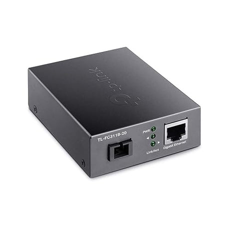 TP-Link TL-FC311B-20 | Gigabit WDM SFP to RJ45 Fiber Media Converter | Fiber to Ethernet Converter | 10/100/1000Mbps RJ45 Port to 1000Base-LX Single-Mode Fiber | Extend Fiber Distance Up to 20 km