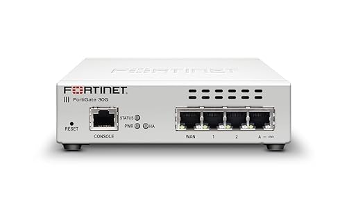 Fortinet FortiGate-30G Firewall for Small Offices with 4 Gigabit Ethernet RJ45 Ports (FG-30G)
