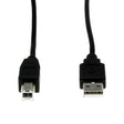 Rocstor Y10C116-B1 Premium High Speed USB 2.0 – 6 ft. USB Cable - 4 pin USB Type A (M) - 4 pin USB Type B (M) - Type A Male - Type B Male, Black