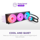 NZXT Kraken Core 360 RGB - AIO CPU Liquid Cooler - 360 mm Radiator - 360 mm Single-Frame Fan - Compatible with AMD® AM5/AM4 & Intel® LGA 1851/1700/1200/115X - Black Black 360mm Radiator Kraken Core RGB