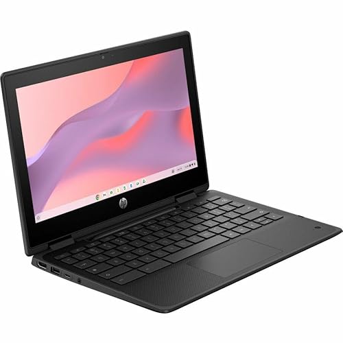 HP Fortis Flip G1m 11.6 Touchscreen Convertible 2 in 1 Chromebook - HD - Octa-core (ARM Cortex A76 + Cortex A55) - 64 GB Flash Memory - English Keyboard - Jet Black - MediaTek Kompanio 520 Chip - 136