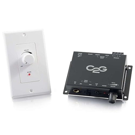 C2G 40914 Compact Amplifier with External Volume Control, TAA Compliant 30W
