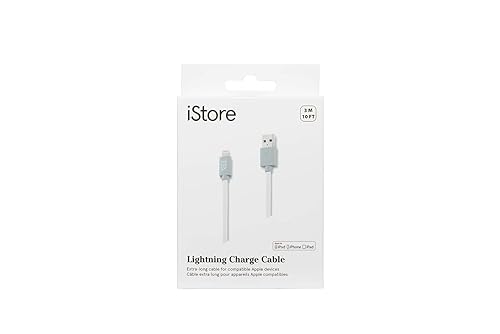iStore Lightning Sync/Charge Cable 9.8 Feet, White/Gray (ACC101011CAI)