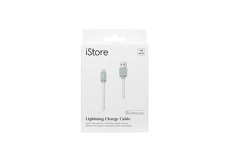 iStore Lightning Sync/Charge Cable 9.8 Feet, White/Gray (ACC101011CAI)