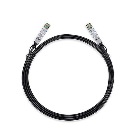 TP-Link 3 Meter, 10 Feet 10G SFP+ Direct Attach Cable(DAC) (TL-SM5220-3M) - Passive Twinax Cable, 10GBASE-CU SFP+ to SFP+ Connector, Plug and Play, LC Duplex Interface