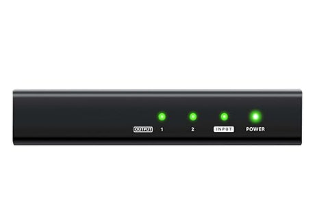 Aten Technologies - VS182B - Aten 2-Port True 4K HDMI Splitter - 4096 x 2160-49.21 ft Maximum Operating Distance - HDMI in - HDMI Out - Metal