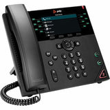 Poly VVX 450 12-Line IP Phone and PoE-Enabled - Corded - Corded - Wall Mountable, Desktop - Black - VoIP - 4.3 - 2 x Network (RJ-45) - PoE Ports