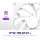 NZXT F120Q - 120mm Quiet Airflow Fans - Single (White)