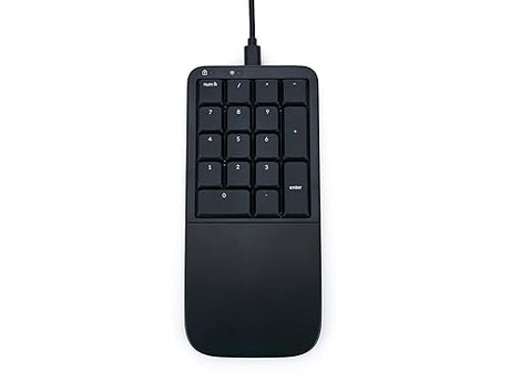 KINESIS Mechanical Keypad LP Numeric 10-Key for Mac & PC | Wired & Wireless Mode | Quiet Linear Mechanical Switches | Programmable | Ergonomic Palm Support | Backlit