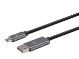Monoprice Bidirectional USB Type-C to DisplayPort Cable - 6 Feet - Black | 4K@60Hz, Easy Plug and Play, Nylon-Braided Jacket (139240)