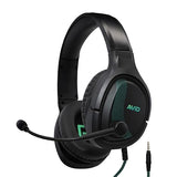 Avid AVIGA™ AP-1000 Gaming Headset, Flip-to-Mute Microphone, Plush Cushion Headband and Over-Ear Cups, 50mm Driver, for PC, Xbox, PS4/5, Mobile, 3.5mm Audio Jack - Black Single