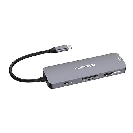 Verbatim USB-C Pro Multiport Hub 5 Port CMH-05, gray, 32151 USB-C PRO MULTIPORT HUB 8 Port