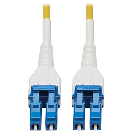 Tripp Lite Fiber Optic Cable 100 GbE, 49.2 feet / 15 Meter, Singlemode Fiber, LC/LC Duplex 9/125 OS2, LSZH, Armored Yellow (N370-15M-AR)