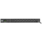 TRIPP LITE PDU Metered 8 C13 2 C19 3.2/3.8kW 208/240V L6-20P 6ft Cord 1URM (PDUMH20HVL66), Black
