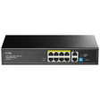 Cudy 8 Port Gigabit PoE Switch, 120 Watts PoE Budget, 8 10/100/1000Mbps PoE+ Ports, 2 Gigabit Uplink Ports , 802.3at, 802.3af, 1/2 (+), 3/6 (-), Fanless, Plug and Play, GS1010PE