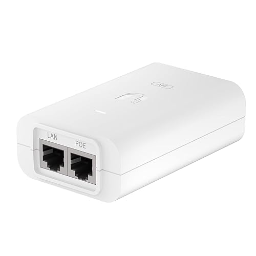 Ubiquiti Networks POE-24-24W-GWH 24 Volt DC 24 Watt Gigabit Power Over Ethernet (PoE) Injector - White