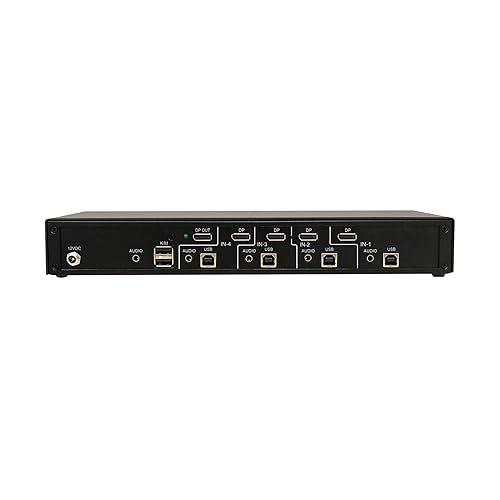 Tripp Lite Secure KVM Switch, 4-Port DisplayPort, United States Government NIAP-Certified PP4.0 Security, 4K & 30Hz Quality, TAA Compliant, 3-Year Warranty (B002-DP1A4-N4)