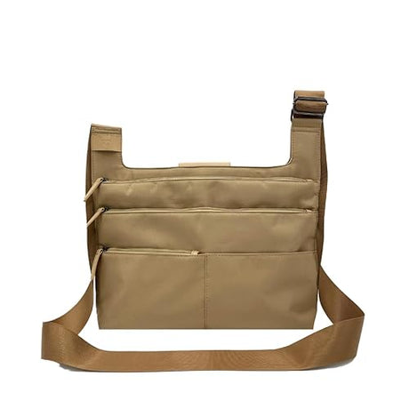 FRANCINE Collections Tan Montana Crossbody Laptop Slim 14