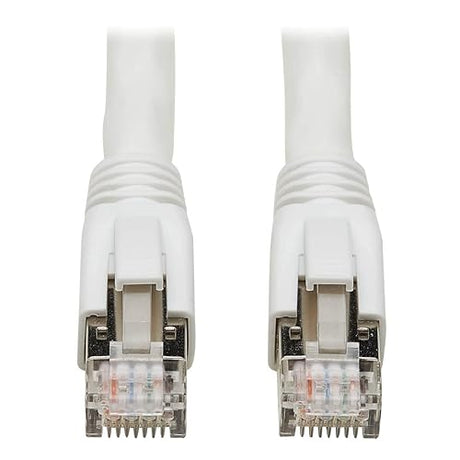 Tripp Lite Cat8 Snagless Ethernet Cable, 25G/40G Certified Network Patch Cable, 22 AWG S/FTP, PoE, White, 10 Feet / 3 Meters, Lifelong Warranty (N272-010-WH)