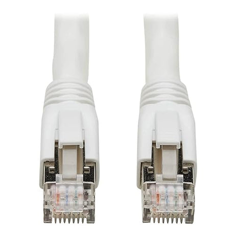 TRIPP LITE Cat8 Snagless Ethernet Cable, 25G/40G Certified Network Patch Cable, 22 AWG S/FTP, PoE, White, 25 ft. (N272-025-WH) 25-ft.