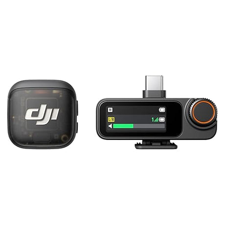 DJI Mic 3 (1 TX + 1 RX), Wireless Lavalier Mic for iPhone/Camera/Android, Ultralight, Extended Operating Time & Fast Charging, 400m Transmission, Noise Cancelling, Vlog, Streaming